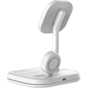 Hurtownia GSM - Ładowarka bezprzewodowa Tech-Protect QI15W-A27 3in1 Magnetic MagSafe Wireless Charger White - THP2055 - {ean13} - Hurt