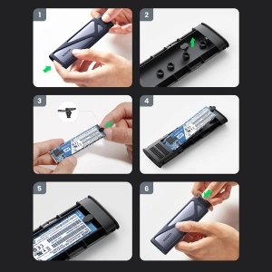 Wholesale UGREEN CM400 M.2 SSD Enclosure USB 3.2 Gen 2 (SuperSpeed USB 10Gbps) gray - UGR1643 - {ean13} - Hurt