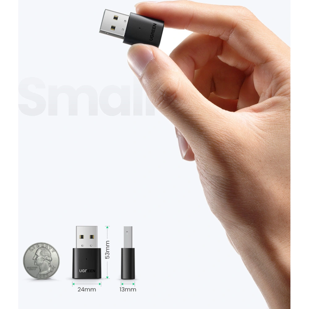 Hurtownia GSM - Adaptor UGREEN CM390 Bluetooth 5.0 USB-A negru - UGR1645 - {ean13} - Hurt