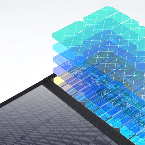 Ładowarka solarna Choetech SC008 składana 120W DC, USB C, 2xUSB-A czarna