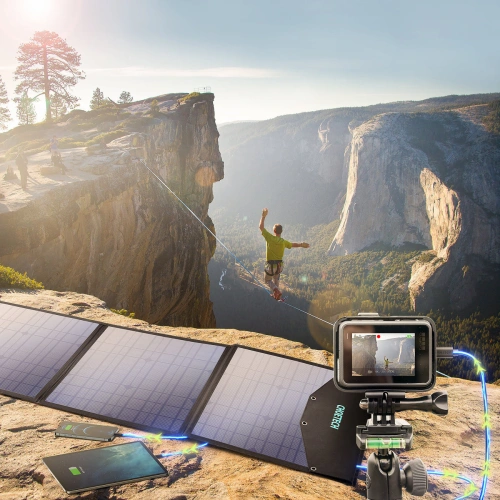 Ładowarka solarna Choetech SC008 składana 120W DC, USB C, 2xUSB-A czarna