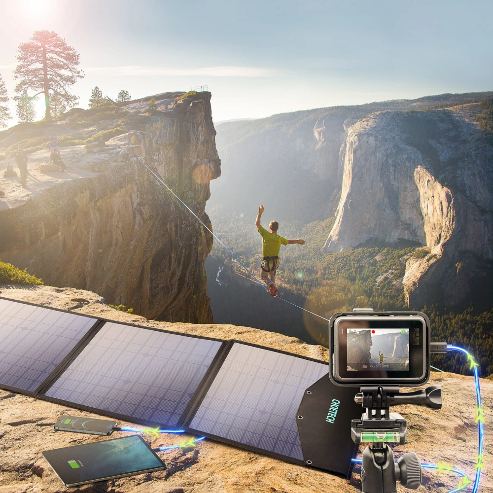 Wholesale Choetech SC008 Solar Charger Foldable 120W DC, USB C, 2xUSB-A black - CHT141 - {ean13} - Hurt