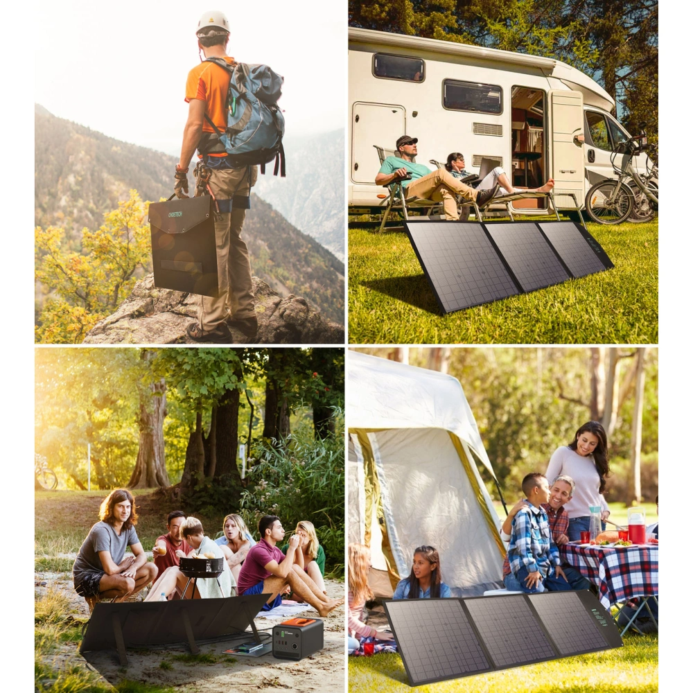 Hurtownia GSM - Solární nabíječka Choetech SC008 skládací 120W DC, USB C, 2xUSB-A černá - CHT141 - {ean13} - Hurt