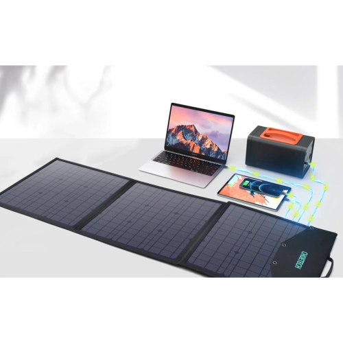 Ładowarka solarna Choetech SC008 składana 120W DC, USB C, 2xUSB-A czarna