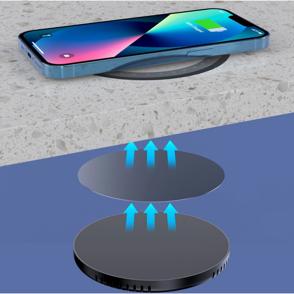 Kabellose Ladegerät unter Tisch Choetech T590-F 10W + EU-Ladegerät mit schwarzem Kabel