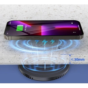 Hurtownia GSM - Ładowarka bezprzewodowa pod blat Choetech T590-F 10W + ładowarka EU z kablem czarna - CHT145 - {ean13} - Hurt