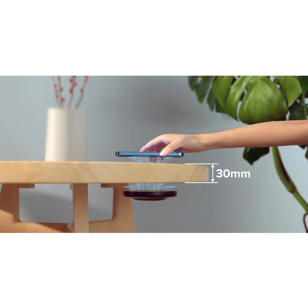 Kabellose Ladegerät unter Tisch Choetech T590-F 10W + EU-Ladegerät mit schwarzem Kabel