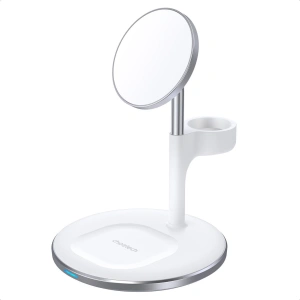 Hurtownia GSM - Bezdrátová magnetická nabíječka Choetech T586-F MagSafe 3w1 pro iPhone/AirPods/Apple Watch bílá - CHT146 - {ean13} - Hurt