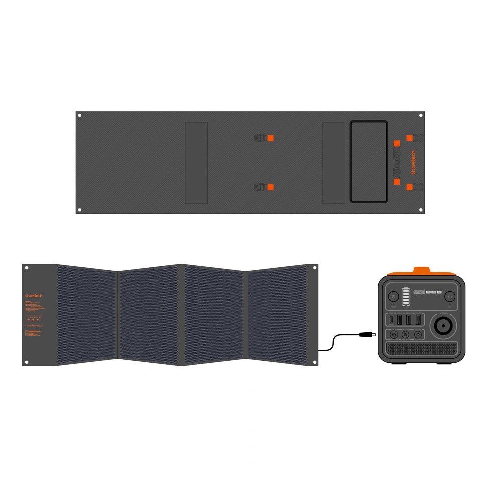 Hurtownia GSM - Solární nabíječka Choetech SC008 skládací 120W USB-C/USB-A - CHT148 - {ean13} - Hurt