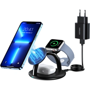 Hurtownia GSM - Vezeték nélküli töltőállomás Choetech T587-F 3w1 iPhone 12/13/14, AirPods Pro, Apple Watch fekete - CHT150 - {ean13} - Hurt