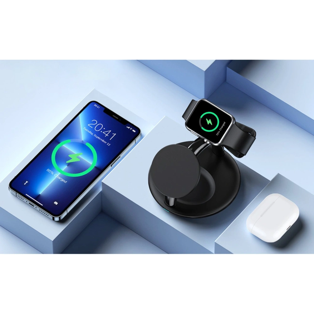 Hurtownia GSM - Bezdrátová nabíjecí stanice Choetech T587-F 3w1 iPhone 12/13/14, AirPods Pro, Apple Watch černá - CHT150 - {ean13} - Hurt