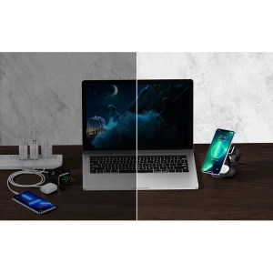 Hurtownia GSM - Vezeték nélküli töltőállomás Choetech T587-F 3w1 iPhone 12/13/14, AirPods Pro, Apple Watch fekete - CHT150 - {ean13} - Hurt