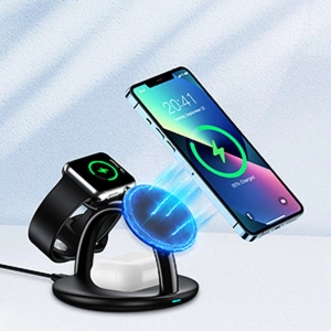 Hurtownia GSM - Drahtlose Ladestation Choetech T587-F 3w1 iPhone 12/13/14, AirPods Pro, Apple Watch schwarz - CHT150 - {ean13} - Hurt
