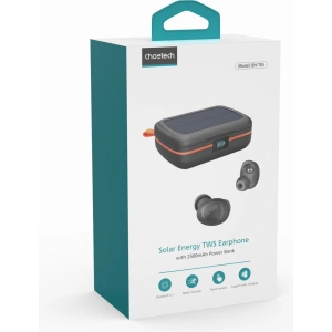 Hurtownia GSM - TWS Kopfhörer Choetech BH-T05 wasserdicht mit Solarpanel und 2500mAh Powerbank schwarz - CHT153 - {ean13} - Hurt