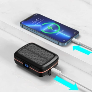 Hurtownia GSM - TWS Kopfhörer Choetech BH-T05 wasserdicht mit Solarpanel und 2500mAh Powerbank schwarz - CHT153 - {ean13} - Hurt