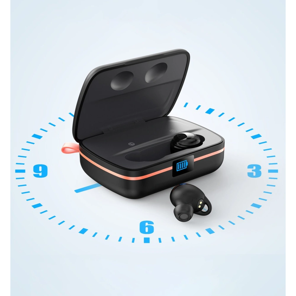 Wholesale Choetech BH-T05 TWS Earphones waterproof, solar charger, powerbank 2500mAh black - CHT153 - {ean13} - Hurt