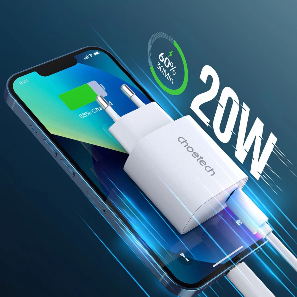 Wholesale Choetech Q5004 Wall Charger 20W PD white [2 PACK] - CHT154 - {ean13} - Hurt