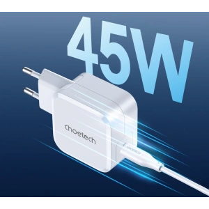 Hurtownia GSM - Netzteil Choetech PD8007 USB-C 45W PPS/PD weiß - CHT155 - {ean13} - Hurt