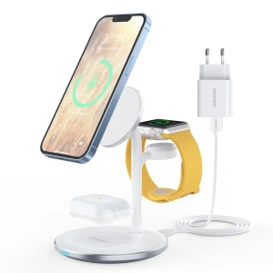 Hurtownia GSM - Vezeték nélküli töltőállomás Choetech T585-F 3w1 iPhone 12/13, AirPods Pro, Apple Watch fehér - CHT156 - {ean13} - Hurt