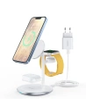 Vezeték nélküli töltőállomás Choetech T585-F 3w1 iPhone 12/13, AirPods Pro, Apple Watch fehér