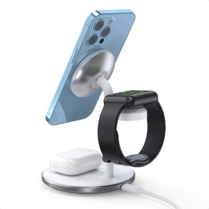 Hurtownia GSM - Vezeték nélküli töltőállomás Choetech T585-F 3w1 iPhone 12/13, AirPods Pro, Apple Watch fehér - CHT156 - {ean13} - Hurt
