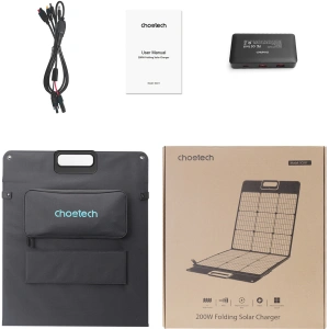 Hurtownia GSM - Solar-Ladegerät Choetech SC011 200W tragbares Solarpanel schwarz - CHT158 - {ean13} - Hurt