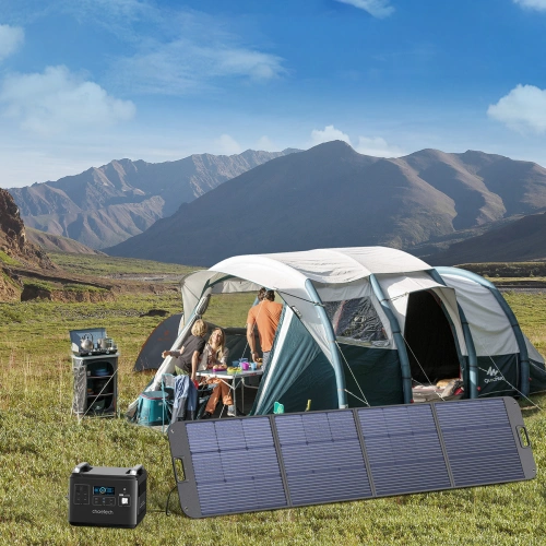 Ładowarka solarna Choetech SC011 200W przenośny panel słoneczny czarny
