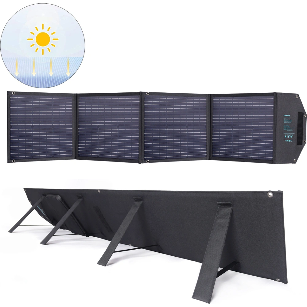 Hurtownia GSM - Solar-Ladegerät Choetech SC009-V2 100W faltbar USB-C, 2xUSB-A PD QC schwarz - CHT159 - {ean13} - Hurt