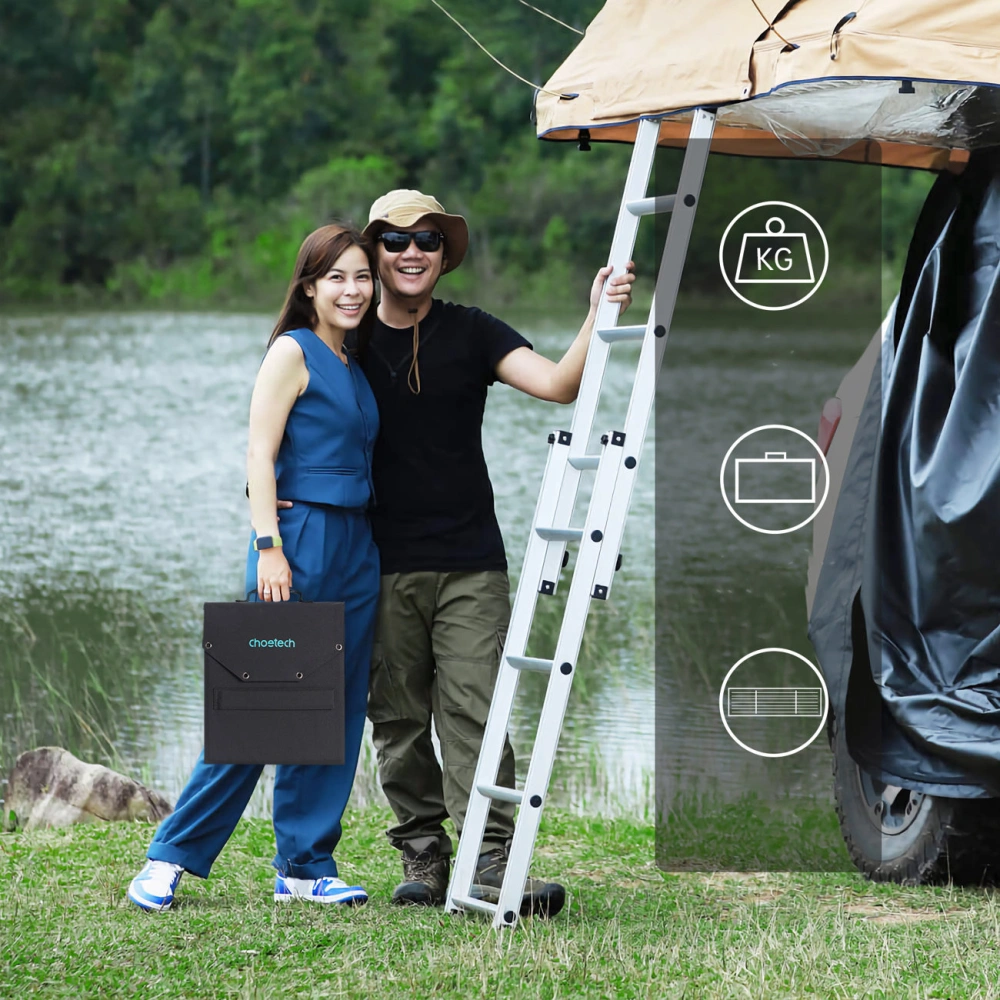 Hurtownia GSM - Încărcător solar Choetech SC009-V2 100W pliabil USB-C, 2xUSB-A PD QC negru - CHT159 - {ean13} - Hurt