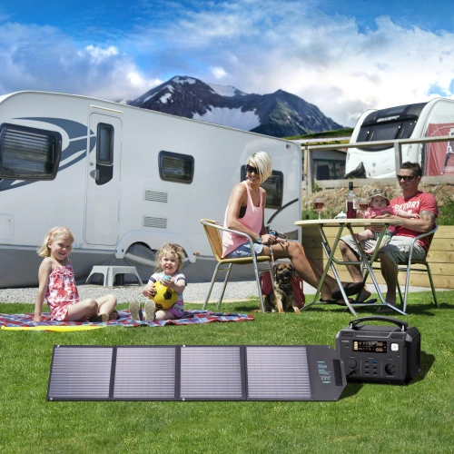 Ładowarka solarna Choetech SC009-V2 100W składana USB-C, 2xUSB-A PD QC czarna