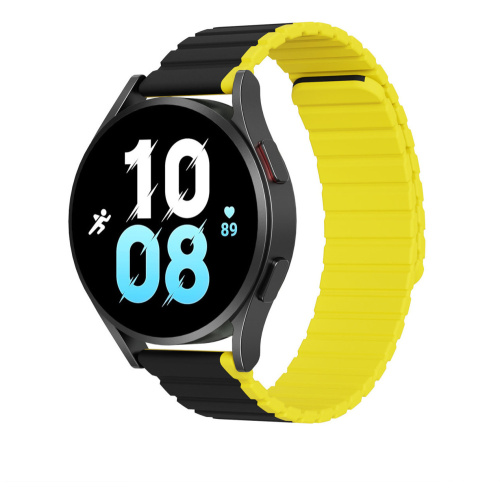 DuxDucis Distributor - 6934913027998 - DDS1721 - Dux Ducis Magnetic Strap (22mm LD Version) Samsung Galaxy Watch 3 45mm/S3/Huawei Watch Ultimate/GT3 SE 46mm black-yellow - B2B homescreen