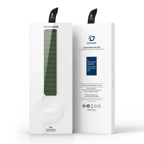 Pasek magnetyczny Dux Ducis Strap (20mm LD Version) Samsung Galaxy Watch 6 Pro/6/6 Classic/5 Pro/5/5 Classic zielony