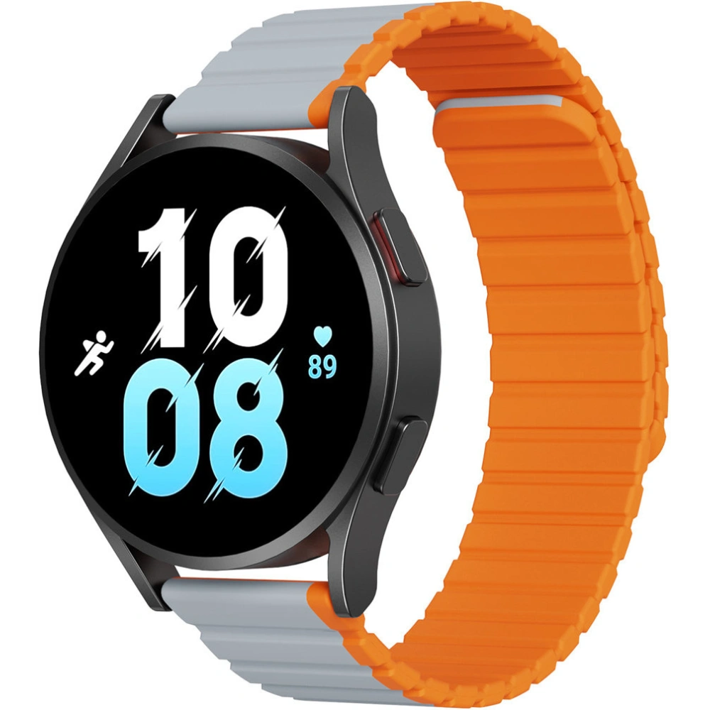 Hurtownia GSM - Páskový magnetický Dux Ducis Strap (20mm LD verze) Samsung Galaxy Watch 6 Pro/6/6 Classic/5 Pro/5/5 Classic šedo-oranžový - DDS1724 - {ean13} - Hurt
