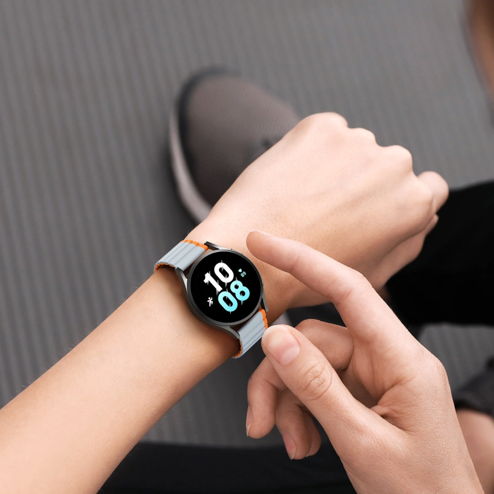Hurtownia GSM - Páskový magnetický Dux Ducis Strap (20mm LD verze) Samsung Galaxy Watch 6 Pro/6/6 Classic/5 Pro/5/5 Classic šedo-oranžový - DDS1724 - {ean13} - Hurt