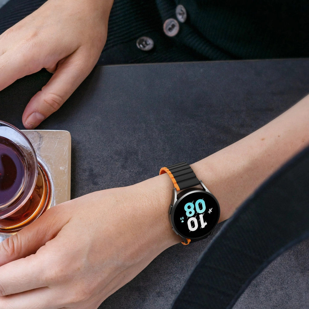 Wholesale Dux Ducis Magnetic Strap (20mm LD Version) Samsung Galaxy Watch 6 Pro/6/6 Classic/5 Pro/5/5 Classic black-orange - DDS1725 - {ean13} - Hurt