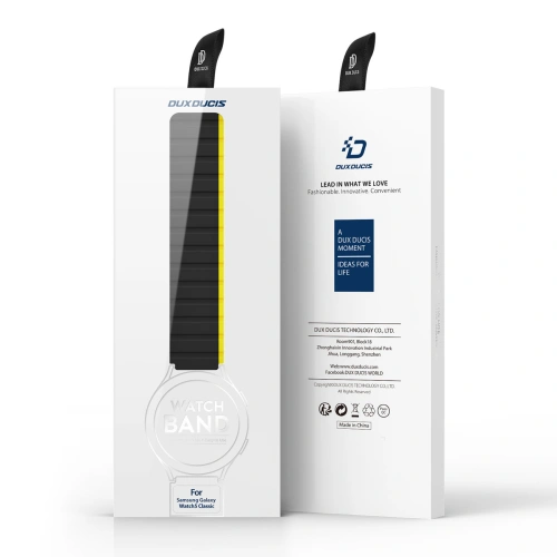 Pasek magnetyczny Dux Ducis Strap (20mm LD Version) Samsung Galaxy Watch 6 Pro/6/6 Classic/5 Pro/5/5 Classic czarno-żółty