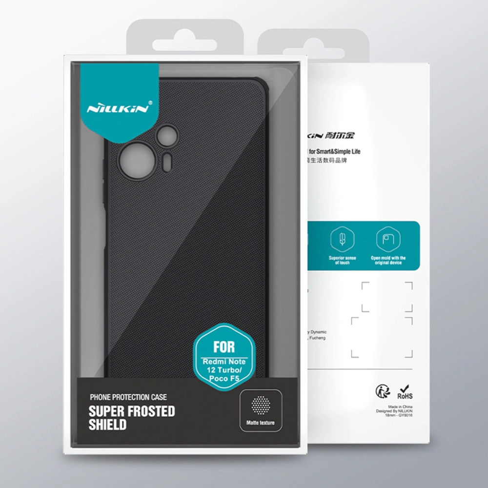 Hurtownia GSM - Etui Nillkin Super Frosted Shield Pro Xiaomi Redmi Note 12 Turbo/Poco F5 fekete - NLK1146 - {ean13} - Hurt