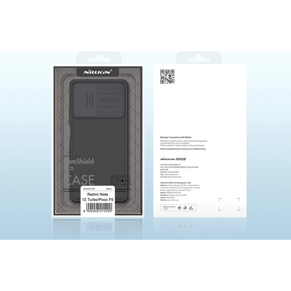 Hurtownia GSM - Etui Nillkin CamShield Pro Xiaomi Redmi Note 12 Turbo/Poco F5 fekete - NLK1149 - {ean13} - Hurt