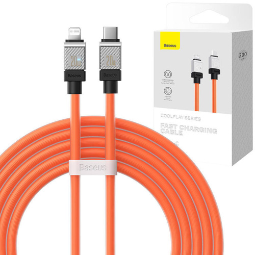 Baseus Distributor - 6932172626631 - BSU4351 - Baseus CoolPlay Series USB-C/Lightning Cable 20W 2m (orange) - B2B homescreen