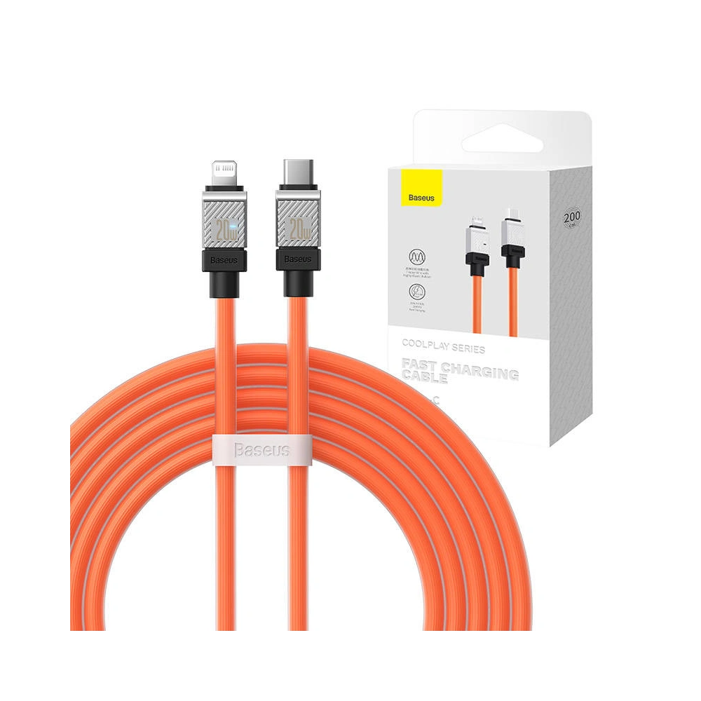 Hurtownia GSM - Kábel Baseus CoolPlay Sorozat USB-C/Lightning 20W 2m (narancssárga) - BSU4351 - {ean13} - Hurt