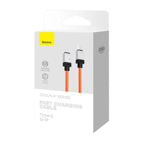 Kabel Baseus CoolPlay Series USB-C/Lightning 20W 2m (pomarańczowy)