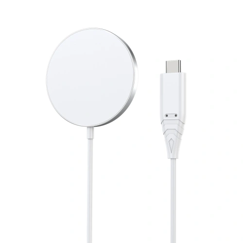 Ładowarka bezprzewodowa Choetech H046+T518-F 15W Qi MagSafe biała