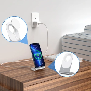 Hurtownia GSM - Vezeték nélküli töltő Choetech H046+T518-F 15W Qi MagSafe fehér - CHT161 - {ean13} - Hurt