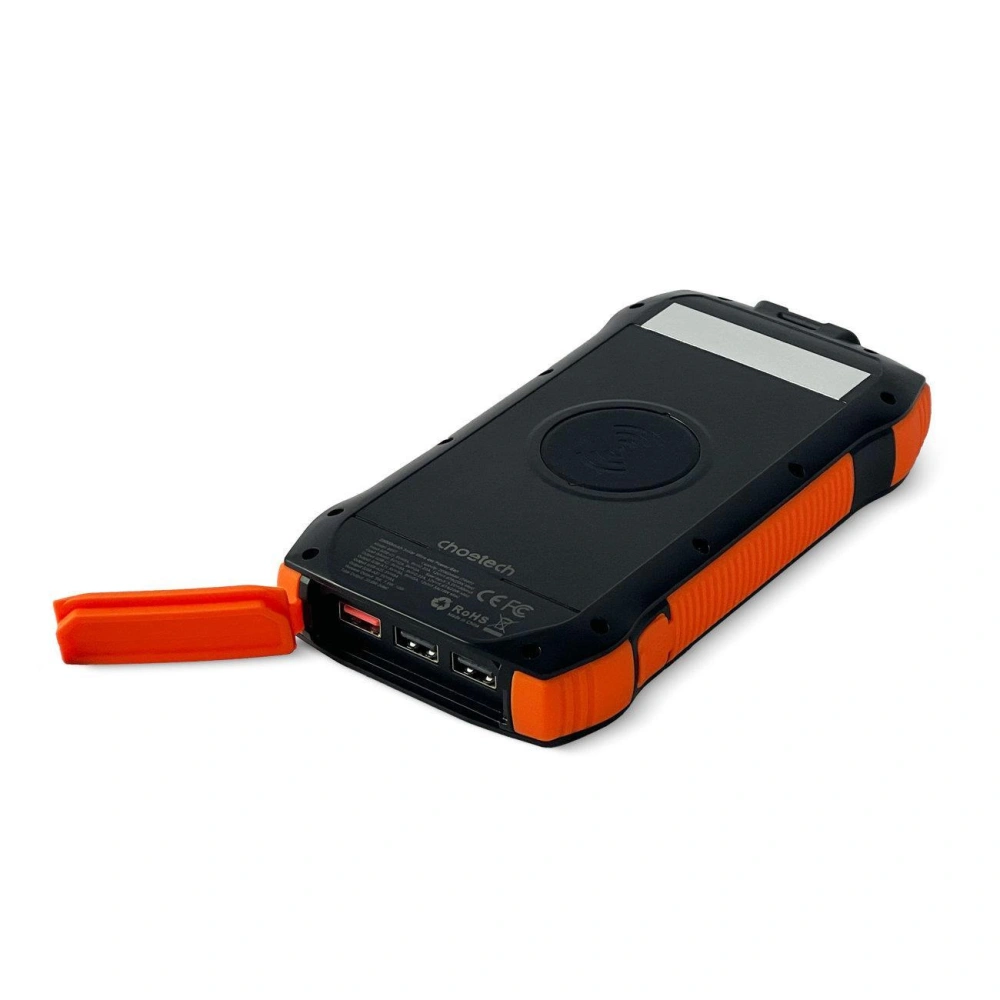 Hurtownia GSM - Napelemes powerbank vezeték nélküli töltéssel Choetech B657 20000mAh PD 20W/QC 18W/Qi 10W narancssárga - CHT166 - {ean13} - Hurt