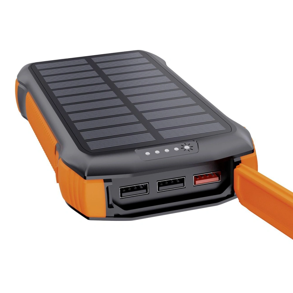Hurtownia GSM - Solární powerbanka s bezdrátovým nabíjením Choetech B657 20000mAh PD 20W/QC 18W/Qi 10W oranžová - CHT166 - {ean13} - Hurt
