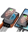 Hurtownia GSM - Solární powerbanka s bezdrátovým nabíjením Choetech B657 20000mAh PD 20W/QC 18W/Qi 10W oranžová - CHT166 - {ean13} - Hurt