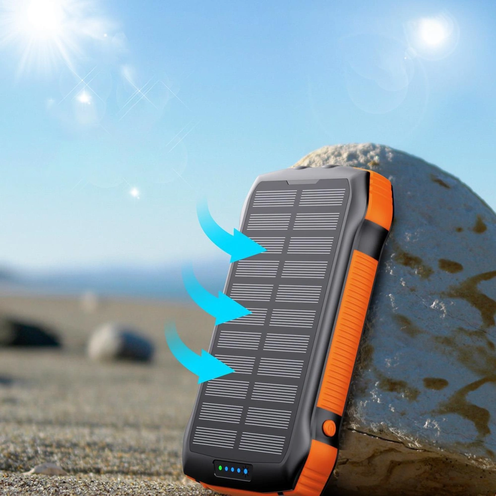 Hurtownia GSM - Powerbank solar cu încărcare wireless Choetech B657 20000mAh PD 20W/QC 18W/Qi 10W portocaliu - CHT166 - {ean13} - Hurt