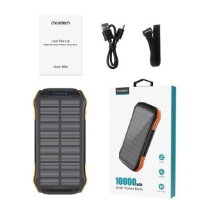 Hurtownia GSM - Solar-Powerbank mit kabellosem Laden Choetech B659 10000mAh Qi 5W orange - CHT167 - {ean13} - Hurt