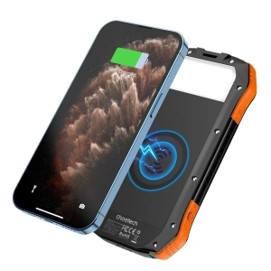 Hurtownia GSM - Solární powerbanka s bezdrátovým nabíjením Choetech B659 10000mAh Qi 5W oranžová - CHT167 - {ean13} - Hurt