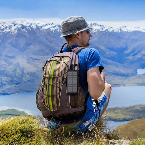 Powerbank solarny z ładowaniem bezprzewodowym Choetech B659 10000mAh Qi 5W pomarańczowy